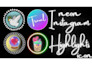 design personalized neon instagram highlights cover